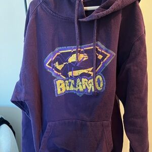 Six Flags Bizarro Purple Kids boys girls size medium hoodie pullover sweatshirt